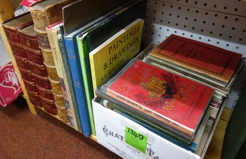 MIXED BAG - local history books & pamphlets; sold with Wood's Institute of the Laws of England (6th edition, 1738); and the Encyclopedia of Sport (2 v