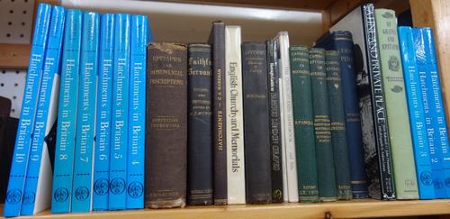 HATCHMENTS IN BRITAIN Series, 10 vols. illus., pictorial boards. 1974-94.  *  edited by Peter Summers (etc.); sold with some books on churchyards & ep