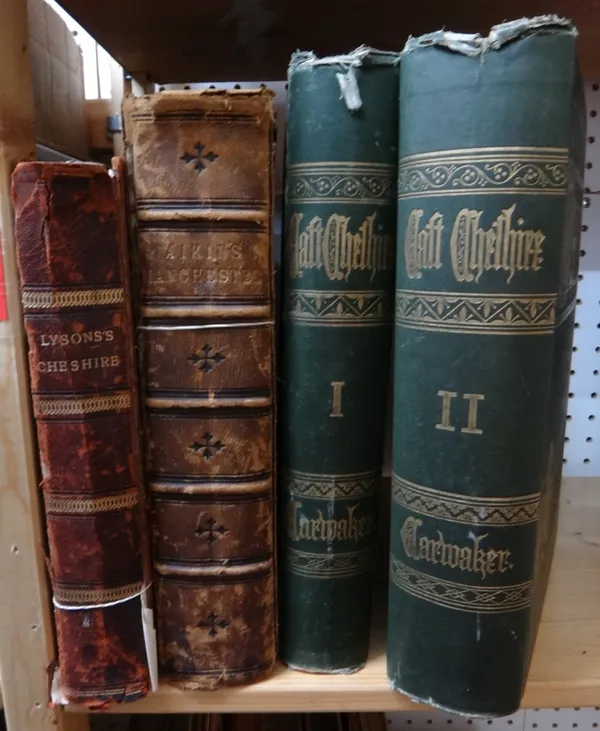 EARWALKER (J.P.)  East Cheshire: past and present; or a History of the Hundred of Macclesfield.  First Edition, 2 vols. complete with the numerous pla