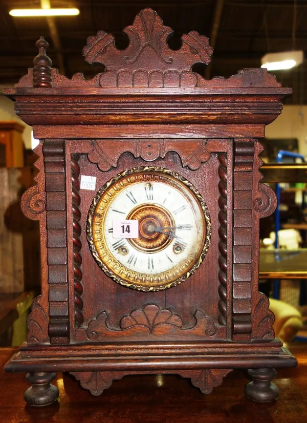 An Ansonia Clock Company mantel clock.