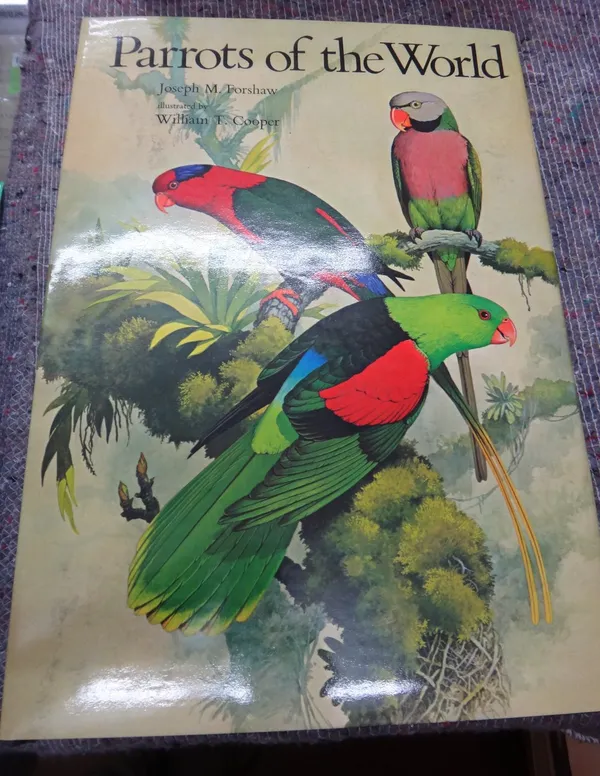 FORSHAW (J.M.) & COOPER (W.T.)  Parrots of the World.  First Edition. num. coloured plates & other illus., d/wrapper, folio. 1973.  *  the standard ac