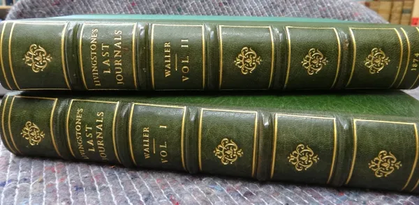 WALLER (H.) editor.  The Last Journals of David Livingstone in Central Africa, from 1865 to his death  . . .  First Edition, 2 vols. frontis., 17 engr