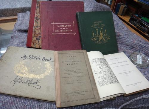 [CRUIKSHANK]  George Cruikshank's Table-Book. Edited by Gilbert Abbott a Beckett.  First Edition. pictorial engraved & printed titles, 12 steel-engrav