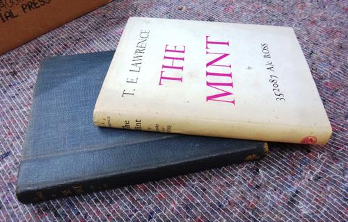 LAWRENCE (T.E.)  The Mint  . . .  'Limited' Edition'. publisher's quarter gilt morocco & buckram. 1955.  *  2,000 numbered copies were printed;  sold