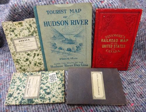 DINSMORE'S Complete Map of the Railroads & Canals in the United States & Canada  . . .  65 x 79cms., coloured in outline, engraved title, inset area m