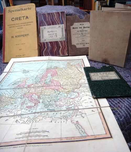 Don Thomas LOPEZ -   Map of Spain & Portugal  . . .  43 x 54cms., hand-coloured in outline, engraved title, folded & mounted on linen, in original sli