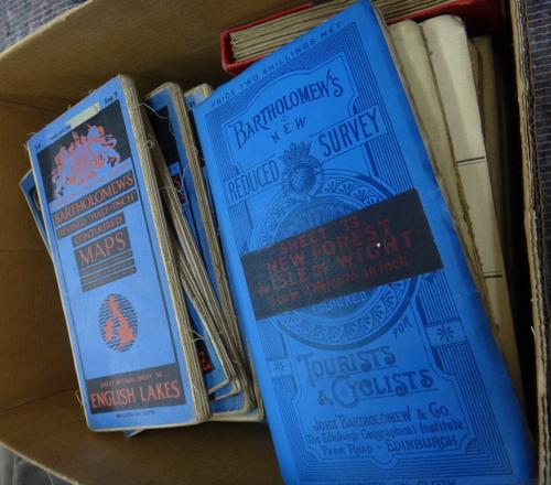 ORDNANCE SURVEY -   various earlier maps; includes 18 one inch large sheet series (early 20th cent.); 16 smaller scale; Ireland (ten miles to inch, 19