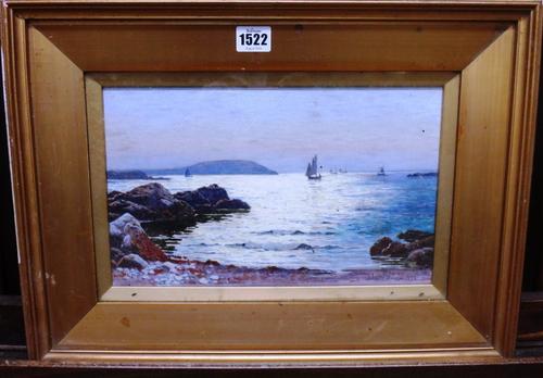 John McDougal (?-1941), A Sunlit Sea, Porth Patrick Bay, watercolour, signed and dated 1912, 20cm x 32cm.
