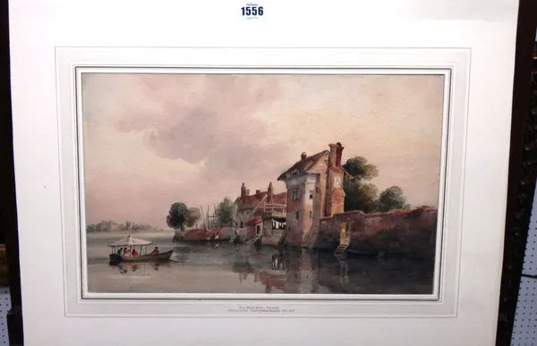 Amelia Long, Lady Farnborough (1762-1837), The Back River, Norwich, watercolour, unframed, 27cm x 43.5cm.