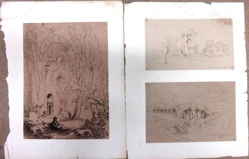 Hugh William 'Grecian' Williams (1773-1829), A collection of eighteen pencil with pen and ink overworking, landscape drawings, covering Williams' jour