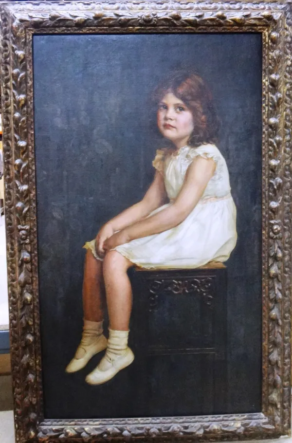 Ralph Peacock (1868-1946), Portrait of Sara, oil on canvas laid on board, signed, 110cm x 64cm.  IllustratedFootnote:  This was painted in Blenheim Pa