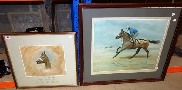 S.L Crawford, signed limited edition print of Red Rum, his racing history and assorted ephemera relating to Red Rum.