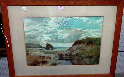 F. Hewett (early 20th century), Thurlstone, watercolour, signed.