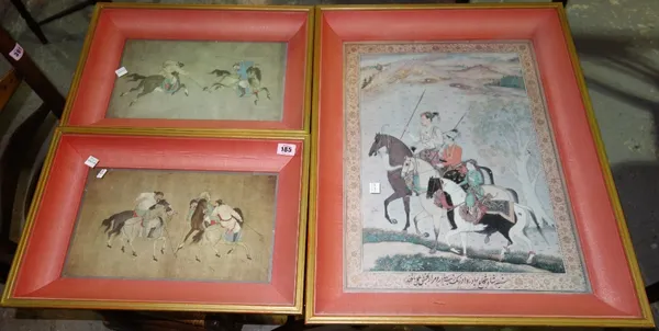 A group of three reproduction oriental prints.
