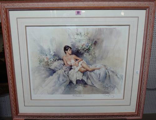 Gordon King (b.1939), Alexandria, colour reproduction, signed and inscribed.