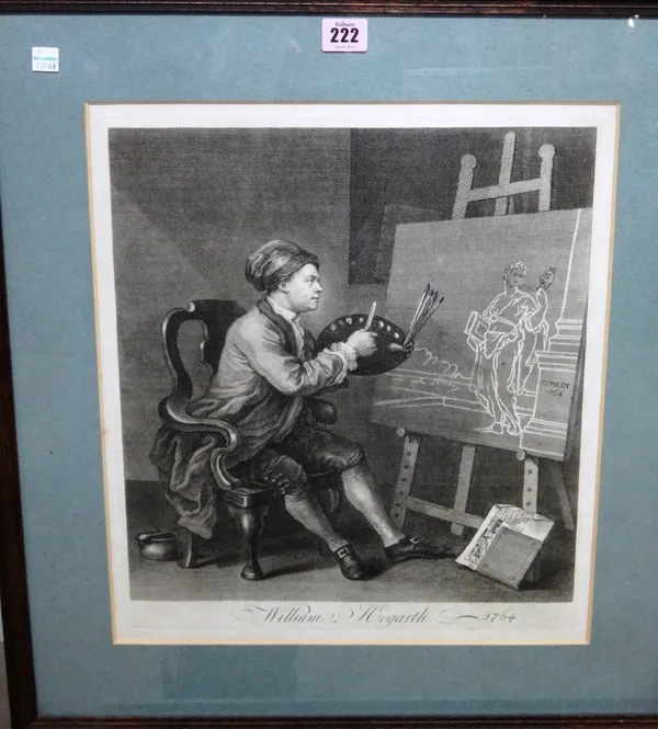 William Hogarth, William Hogarth 1764, frontispiece to his collected works, engraving.