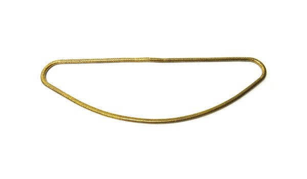 A gold Brazil link collar necklace, on an integral snap clasp, length 53cm, weight 30.5 gms.