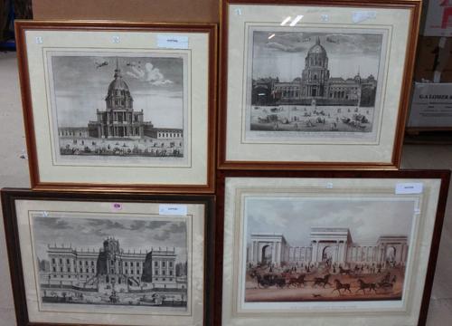 A group of four architectural prints and engravings.(4)