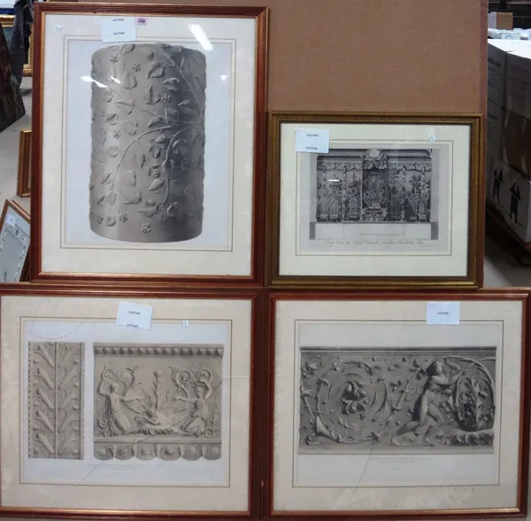 A group of nine prints and engravings of Architectural elements.(9)
