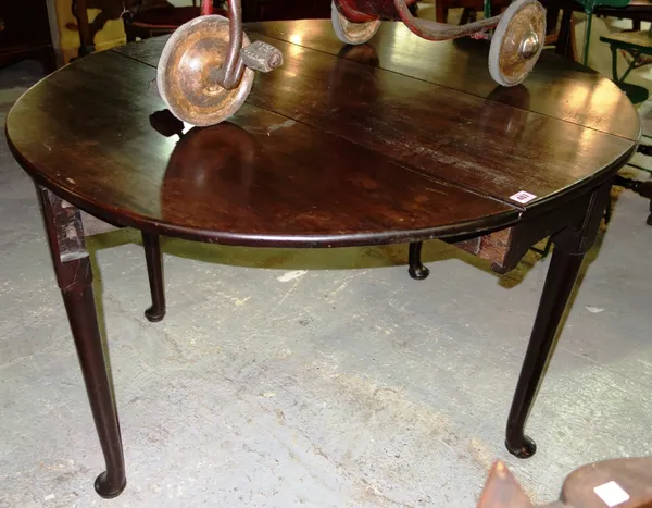 A 19th century mahogany drop flap table, 116cm.