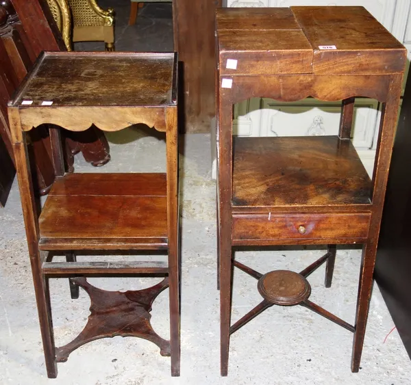 A 19th century mahogany washstand and another similar. (2)  50, 69