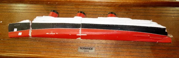 A 20th century half block model of The Normandy, (a.f).