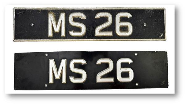 'MS 26' - vehicle registration number held on DVLA V778 Retention Certificate, expires 30.05.2026, previously fitted to lot 842 2006 Porsche Cayman S.