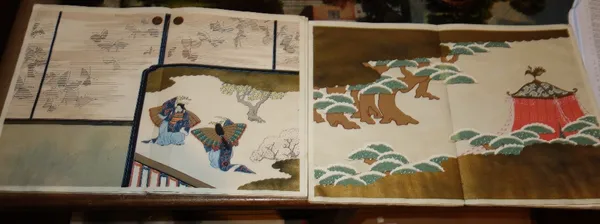 A pair of 20th century albums of Japanese wood block prints, (2).