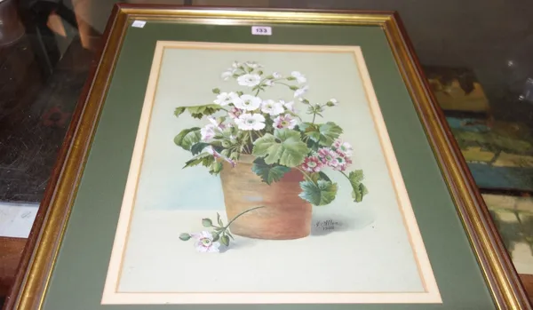A pair of 20th century oil pictures of flowers. (2)  CAB