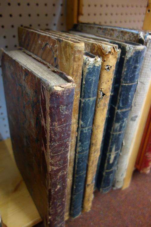 SHEET MUSIC - numerous songs, orchestral (etc.) bound in 9 vols., some with lithographed pictorial covers (a few coloured); mostly half leather bindin