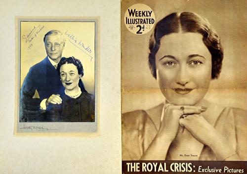 DUKE & DUCHESS OF WINDSOR - a b/w. head & shoulder photo. portrait of the couple (23 x 17 cms.) by Dorothy Wilding, her pencilled signature beneath, &