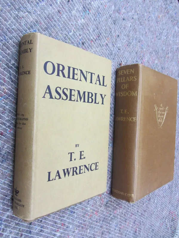 LAWRENCE (T.E.)  Oriental Assembly; edited by A.W. Lawrence.  First Edition. 76 photo. plates & a few text illus.; gilt-buckram in d/wrapper. 1939.  *