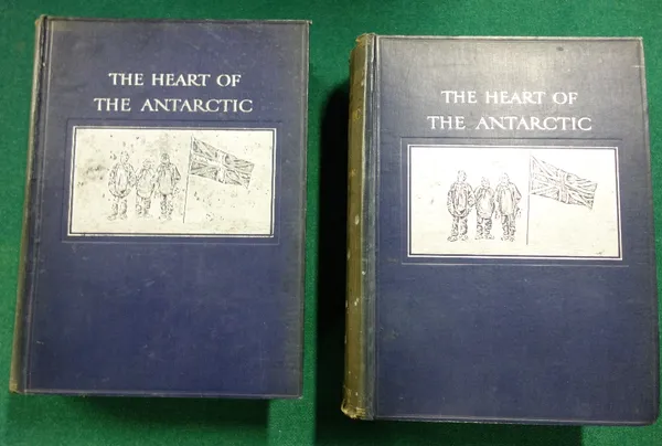 SHACKLETON (E.H.)  The Heart of the Antarctic being the story of the British Antarctic Expedition 1907-1909  . . .  First Edition, 2 vols., complete w