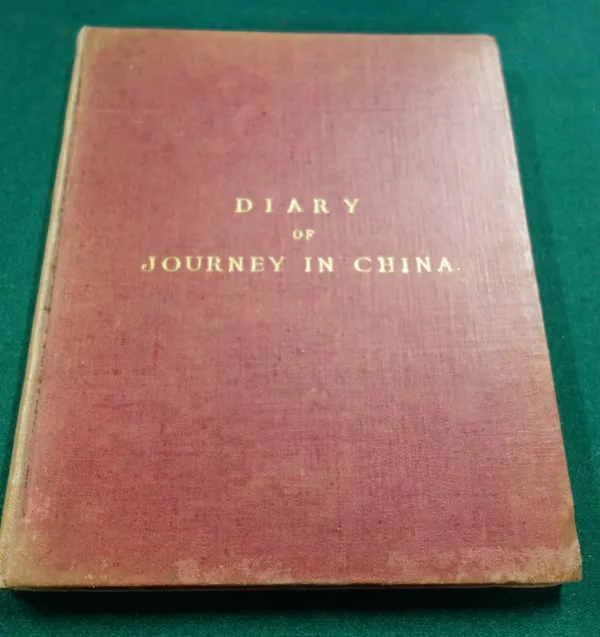 CHINA - 'Diary of a Journey in China' (by Dr. Herbert Watney, 1913-14). 'This journey was made by M.E.W., W.E.W., and H.W. to see something of the cou