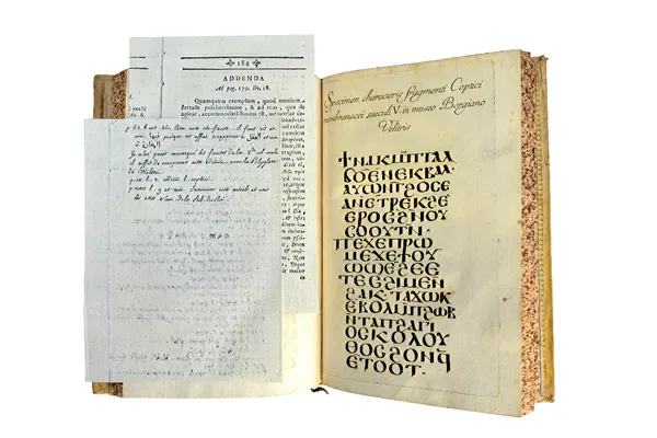 COPTIC - Fragmentum Copticum ex Actis S Coluthi Martyris  . . .  ac latin redditum  . . .  ex Museo suo Stephanus Borgia  . . .  2 addenda leaves loos