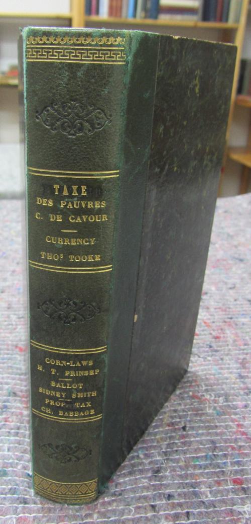 ECONOMIC / POLITICAL PAMPHLETS - 6 bound together; 19th cent. half morocco & marbled boards; 1835-48.  *  includes: Tooke (Thos.)  An Inquiry into the