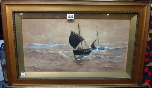 William Henry Pearson (19th/20th century) Running for port; A faur wind, a pair, watercolour, both signed and inscribed, each 25cm x 49cm.(2)