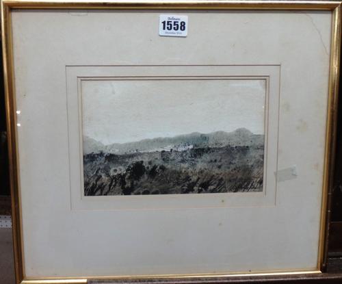 John Knapp-Fisher (1931-2015), Landscape, watercolour, signed, 13cm x 20.5cm. DDS