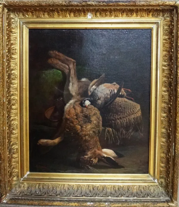 ** Bouvier (19th century), A larder still life, oil on canvas, signed, 63.5cm x 52cm.