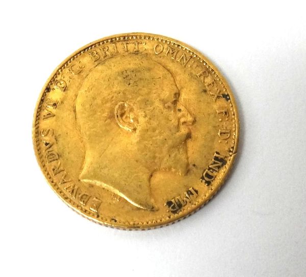 An Edward VII sovereign 1910.