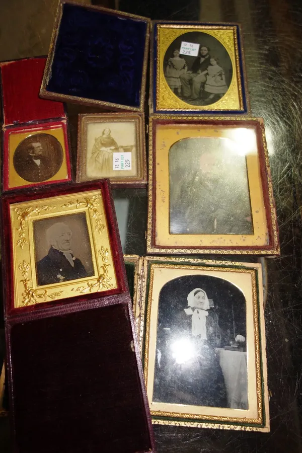A group of 19th century cased photographs.  CAB