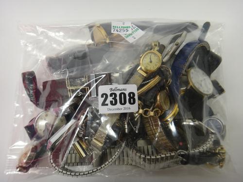 A gold circular cased gentleman's Omega Seamaster wristwatch, the signed circular gilt dial with baton shaped numerals, centre seconds and with a date