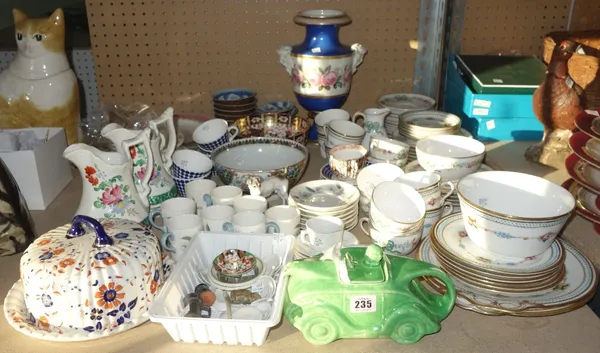 A quantity of ceramics including part tea services, Imari bowl, Oriental bowl and sundry. (qty)  S1T
