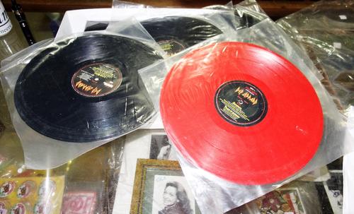 Four Def Leppard vinyl records including a red coloured vinyl and a quantity of The Grateful Dead, records and ephemera. (qty) CAB