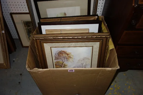 A quantity of assorted prints and reproductions, together with a 20th century oil signed Jacobi.(qty)  C1