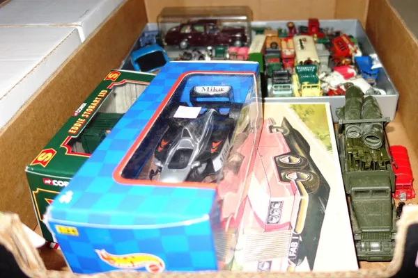 A quantity of die cast vehicles and toys including Tri-ang, Spot on, Dinky and sundry.  S3T