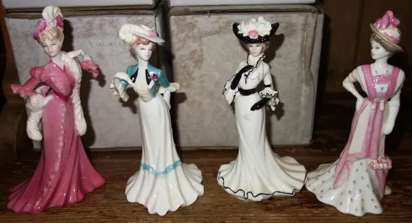 A group of four 20th century Coalport figures including; 'lillian', 'Lady Florence', 'Sarah', and 'Francis'. (4)  DIS