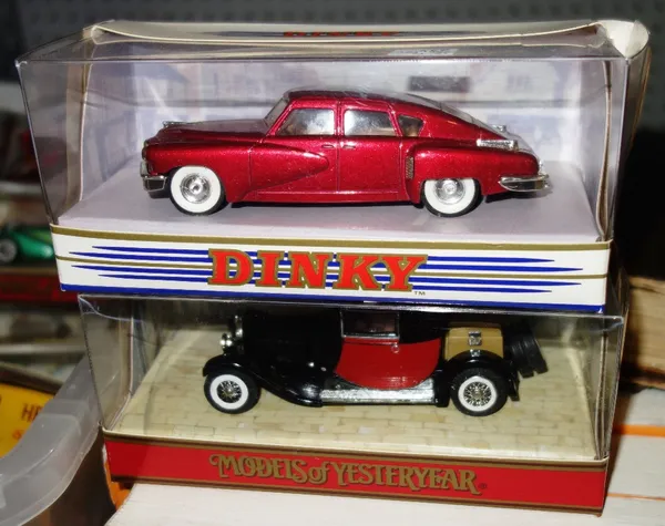 A quantity of boxed dinky and other die cast vehicles.   S3B