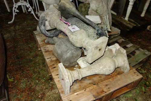 A quantity of 20th century garden ornaments, mainly animals.  (qty)  OUT