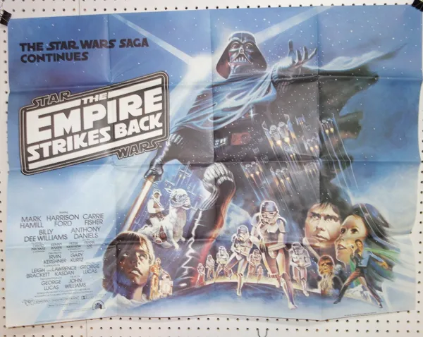 Film poster; 'Star Wars The Empire Strikes Back', folded.